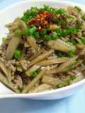 Easy Ground Meat and Burdock Root Rice Bowl