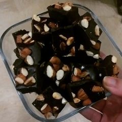 A picture of 2 ingredient chocolate fudge.