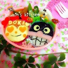 A picture of Character Bento: Easily Layered Baikinman.