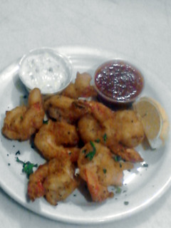 A picture of beer battered shrimp.
