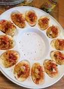 Buffalo Chicken Dip Deviled Eggs