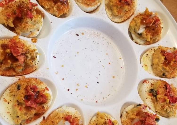 Recipe of Any-night-of-the-week Buffalo Chicken Dip Deviled Eggs