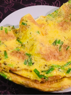 Una foto de Tortilla de huevo y ciboulette