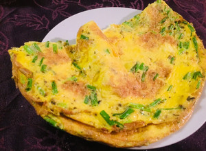 Una foto de Tortilla de huevo y ciboulette