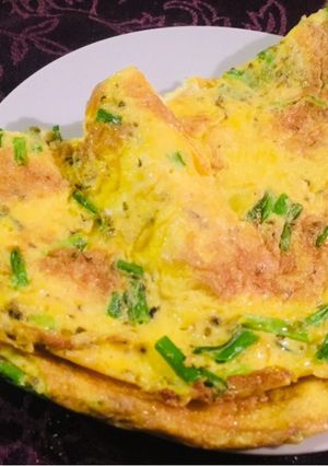 Una foto de Tortilla de huevo y ciboulette