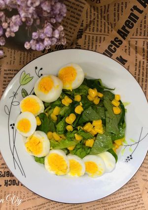 Hình của món Salad bắp trứng.