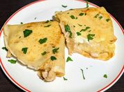 Una foto de relleno para crepas sin carne
