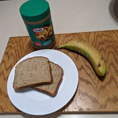 A picture of Peanut butter and banana.