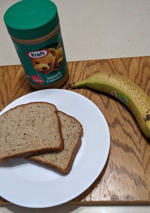 A picture of Peanut butter and banana.