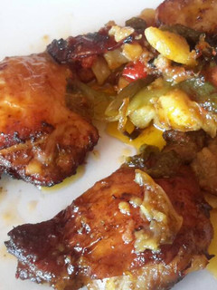 Una foto de Contramuslos de pollo al horno