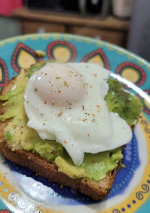 Una foto de Huevo poché al microondas 🥚♡