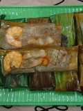 Bánh bột lọc wrapped in banana leaves (surprisingly delicious)