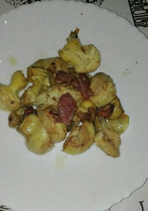 Foto principal de Alcachofas salteadas con jamón 