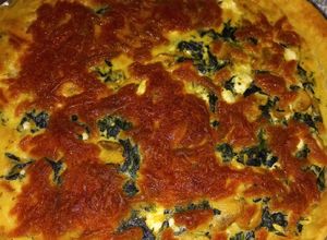 Una foto de Quiche de champiñones y espinacas con un toque de malicia 😋 😁