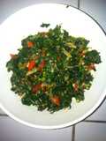 Tumis daun pepsin (pepaya ikan asin)