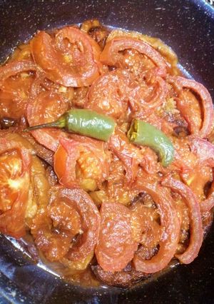 صورة لوصفة صينية الباذنجان بالبندورة