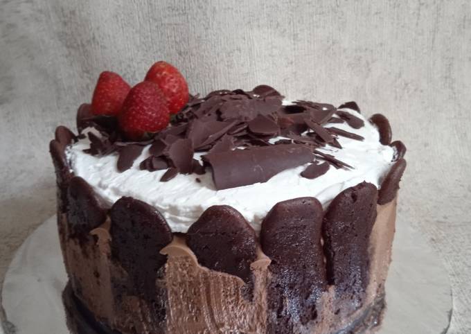 Chocolate Charlotte Cake foto resep utama