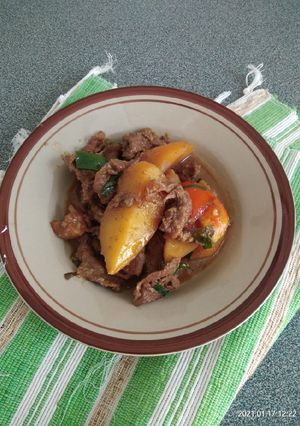 Foto resep Semur Beef Slice + Kentang