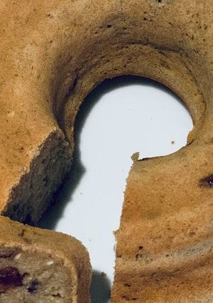 Una foto de Budín de avena con arándanos
