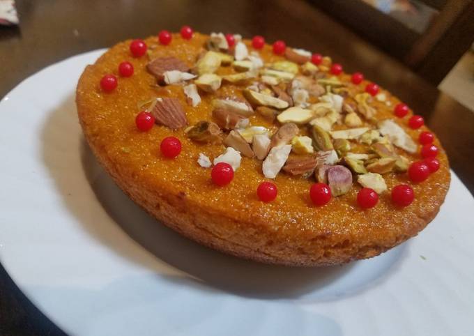 Recipe of Perfect Rava mango cake/ semolina mango cake