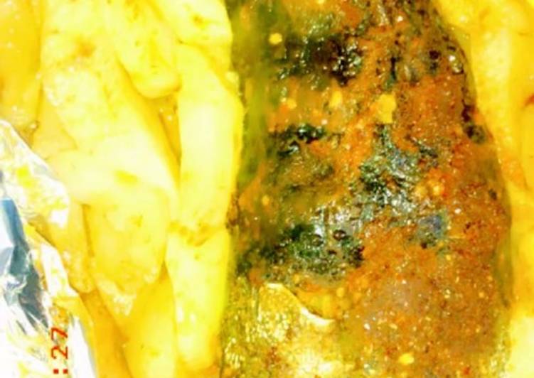 How to Prepare Quick Grilled fish and potatoes