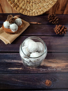 Foto resep Black Snow White Cookies (Putri Salju Oreo)