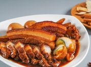 A picture of braising pork belly