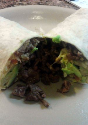 A picture of evie"s burritomeat.