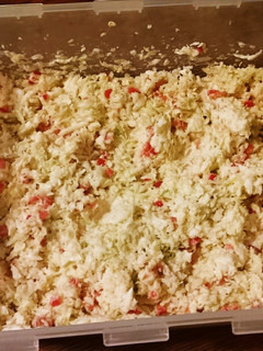 A picture of Grandma's Cole Slaw.