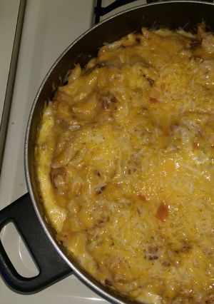 A picture of Bacon Cheeseburger Pasta.