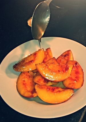 A picture of Grilled Peach and Honey.
