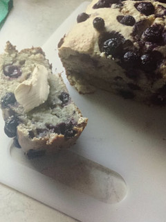 A picture of Buttermilk blueberry banana bread.