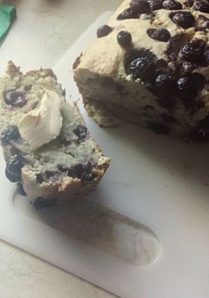A picture of Buttermilk blueberry banana bread.