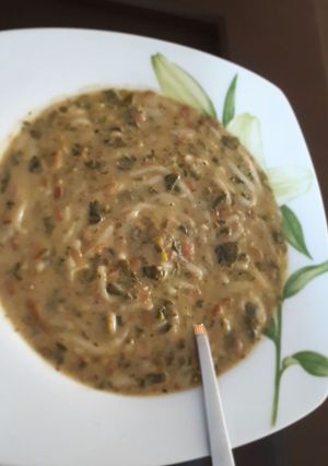 عکسی از دستور آش اسفناج خوشمزه و سبک