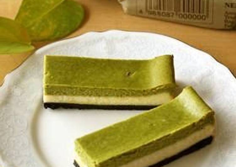 Recipe of Super Quick Homemade Baked Matcha Cheesecake Bars