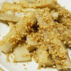 A picture of Simple Osechi Dish (Not Actually Pounded) Pounded Burdock Root!.
