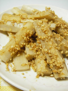 A picture of Simple Osechi Dish (Not Actually Pounded) Pounded Burdock Root!.