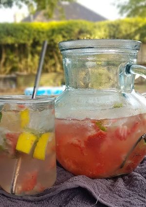 A picture of Watermelon & Strawberry Mocktail.