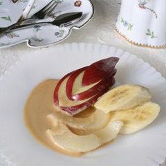 A picture of Fruit with Cream Cheese and Caramel Sauce.