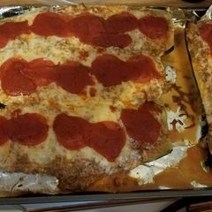 A picture of Zucchini boat lasagna.