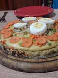 Pizza vegetariana sin gluten
