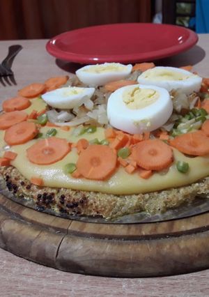 Una foto de Pizza vegetariana sin gluten