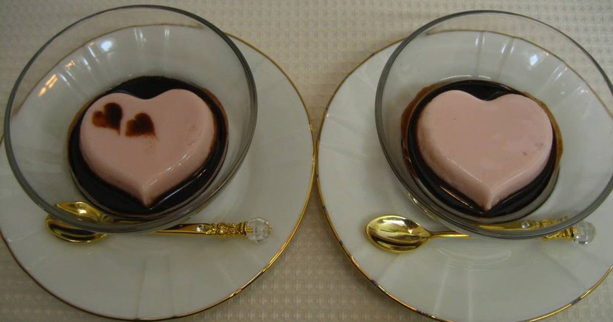 Couple's Pink Heart Gelatin Dessert For Valentine's Day Recipe by cookpad.japan Cookpad