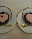 Couple's Pink Heart Gelatin Dessert For Valentine's Day