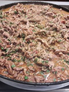 Una foto de Relleno para tacos en wok