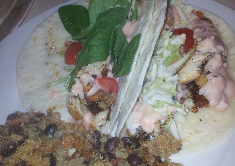 Recipe of Super Quick Homemade tilapia fish tacos