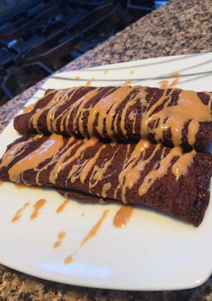 Una foto de Panqueques de avena y chocolate