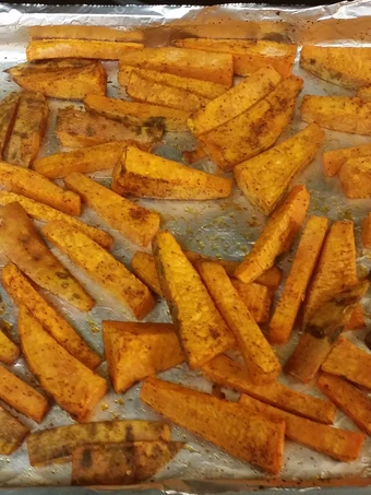Recipe Baked sweet potato wedges which So Delicious