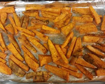 Fresh, Making Recipe Baked sweet potato wedges Very Delicious