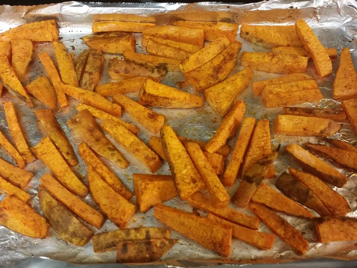 Recipe Baked sweet potato wedges which So Delicious